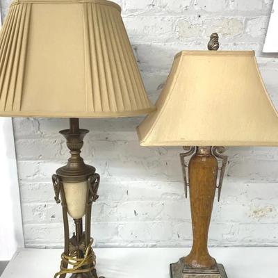 Empire Style Lamp With Faux Wood Table Lamp 