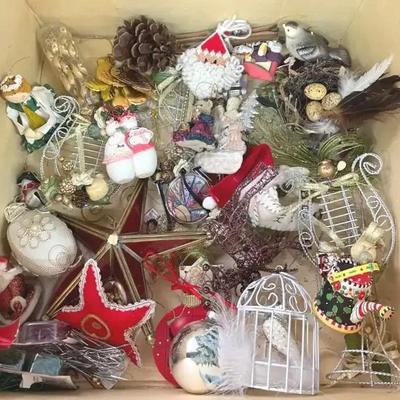 Box Of Christmas Ornaments 