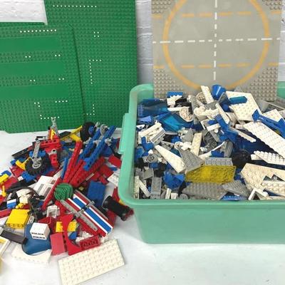 Bin And Large Box Of Legos