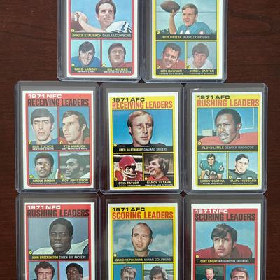 1972 Topps Football Cards. League Leaders. Roger Staubach, Bob Griese, Len Dawson, and More