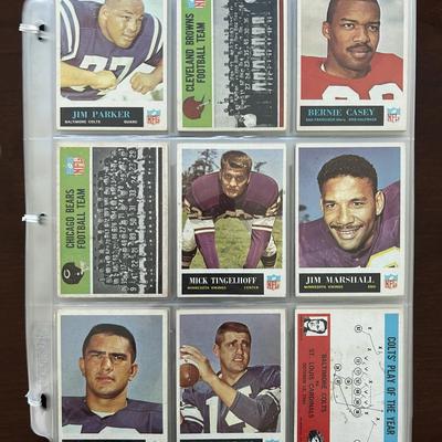 76 - 1965 Philadelphia Football Cards. Roman Gabriel, Jim Marshall and More