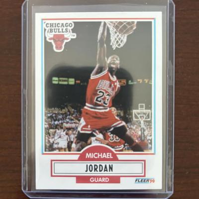 1990 Fleer Basketball Card. Michael Jordan - Chicago Bulls. Card #26