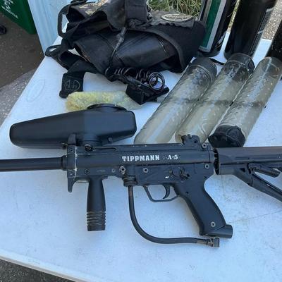 Tippmann A-5 Paint Gun And Supplies