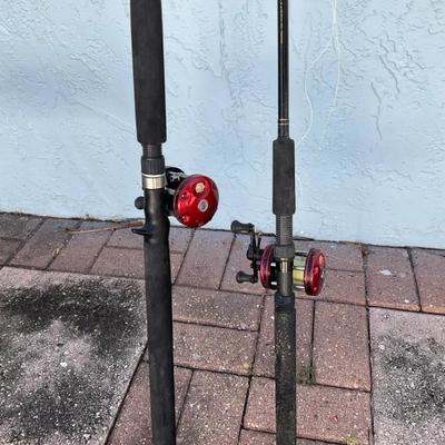 Abu Garcia Ambassador 6000 Reels On Zebco Rods Pair