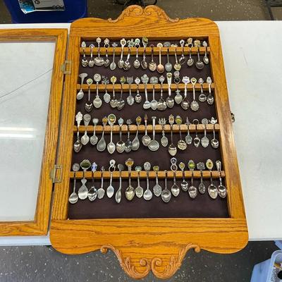 Collectible Sugar Spoons In Display
