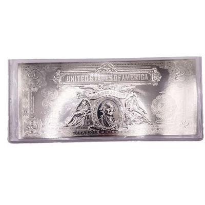 Sale Photo Thumbnail #29: Lot 108   
Silver Dip .999 2003 $2 Silver Certificate With COA