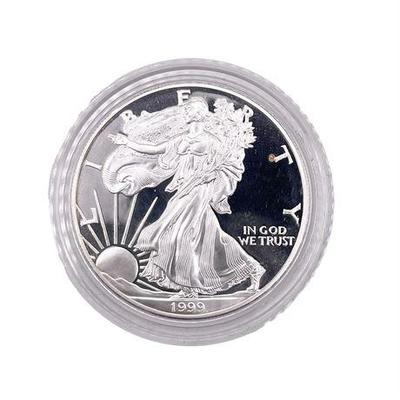 Sale Photo Thumbnail #12: Lot 043 
1999 American Eagle One Ounce Proof Silver Bullion Coin