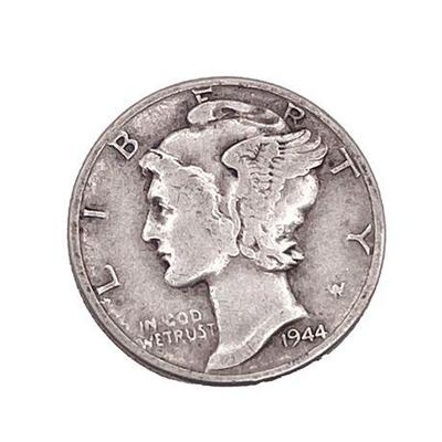 Sale Photo Thumbnail #14: Lot 045  
1944 Mercury Dime S