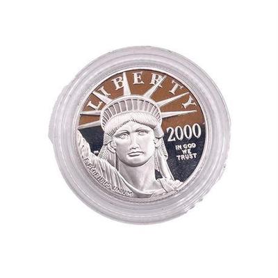 Sale Photo Thumbnail #45: Lot 070  
2000-W Fifty Dollar Half Ounce Platinum Coin