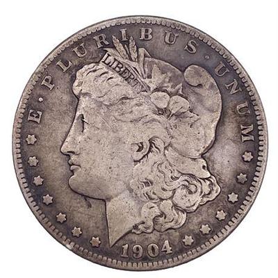Sale Photo Thumbnail #34: Lot 027  
1904 Silver Morgan S Dollar
