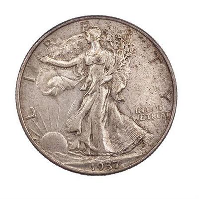 Sale Photo Thumbnail #32: Lot 023  
1937 Silver Walking Liberty Half Dollar