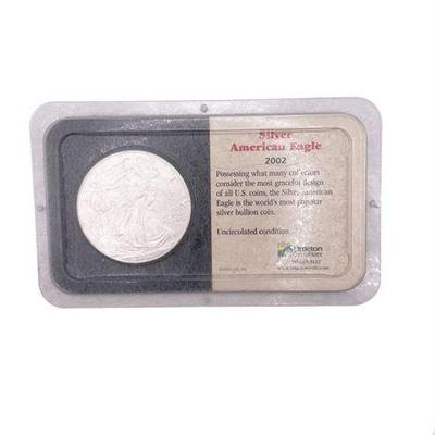 Sale Photo Thumbnail #47: Lot 091   
2002 American Eagle One Ounce Proof Silver Bullion Coin Uncirculated