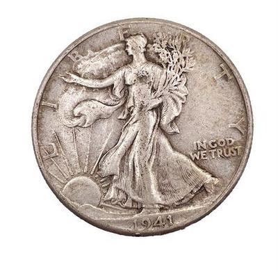 Sale Photo Thumbnail #37: Lot 035  
1941 Silver Walking Liberty Half Dollar