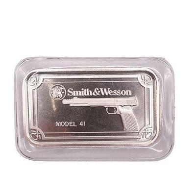 Sale Photo Thumbnail #31: Lot 116   
Smith & Wesson Model 41 Silver Bar
