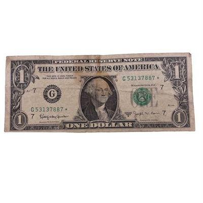 Sale Photo Thumbnail #44: Lot 072  
1963 Series B Star One Dollar Bill
