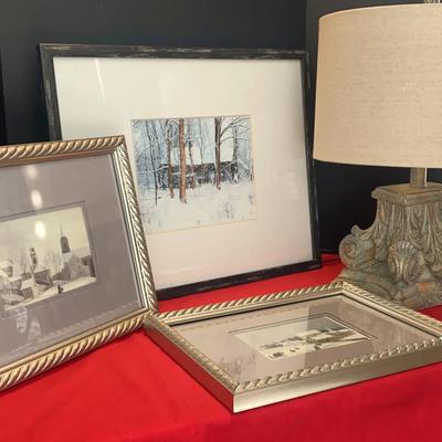 Winter Scenes & Lamp 