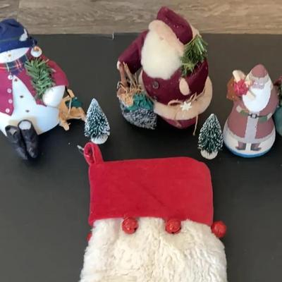 Soft Santas, Snowman & Stocking 