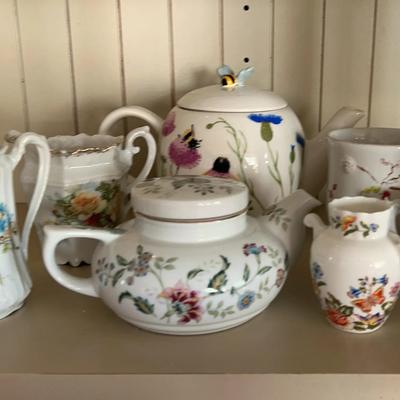 7 Floral China Pieces