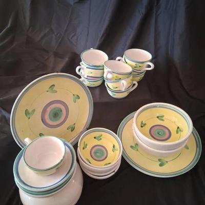 CALECA ITALIAN HAND PAINTED DISH SET