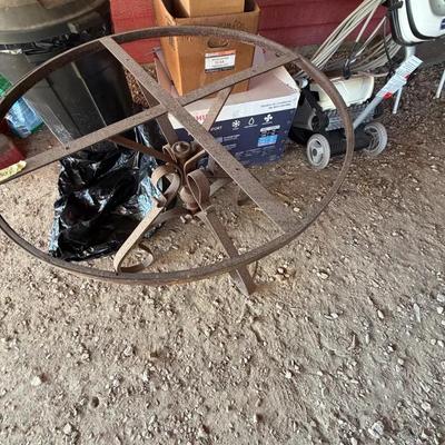 Rusty Antique Table/NO Top And Step Stool