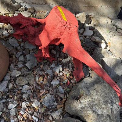 Red Tree Stump Decoration 