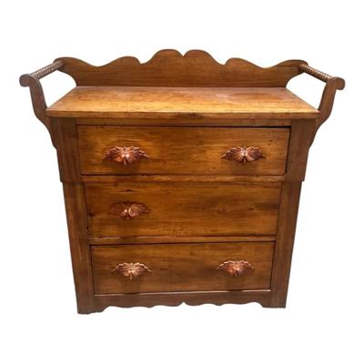 Wood Chest Of 3 Drawers/Washstand 