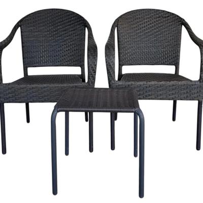Pair of Frontgate Patio Chairs with Side Table
