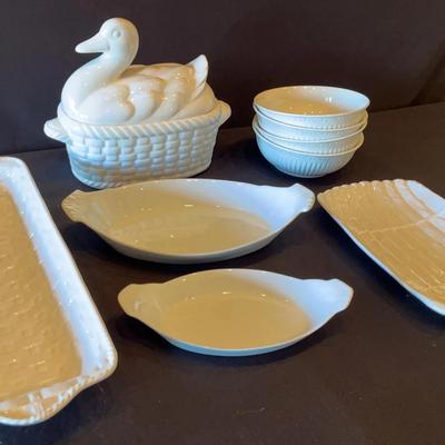 White Serving Dishes - Mikasa and Portuguese-made