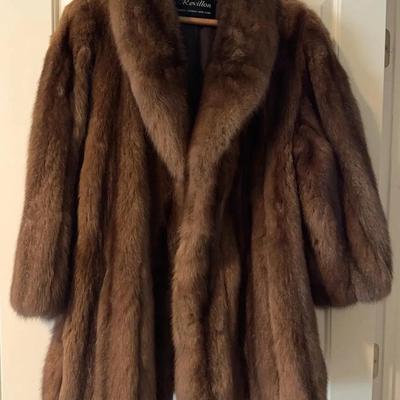 Revillon Mid-length brown fur coat 