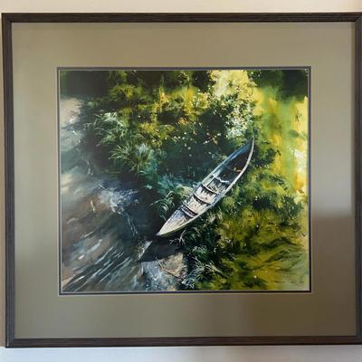 Mae H. Bertoni A.W.S 1973 Framed Original Watercolor 