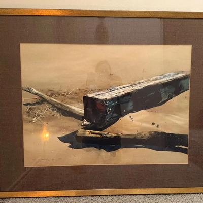 Watercolor painting by the American artist Mae Henriksen Bertoni (b. 1929