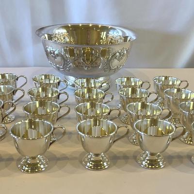 Large Bowl and 24 Cups (EP Japan Nickel Silver)