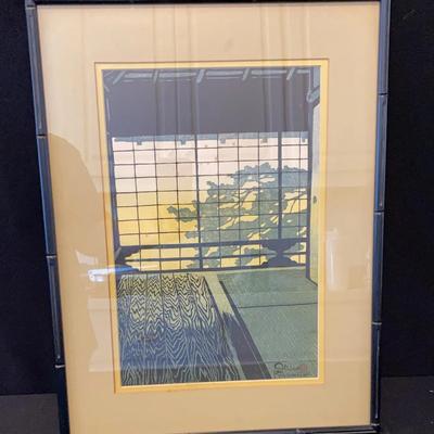 Shiro Kasamatsu Woodblock Print “Corridor”