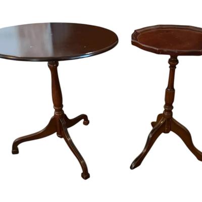 Bombay Company Oval Tilt-Top Side Table & Tripod, Pie-Crust Edge Side Table 