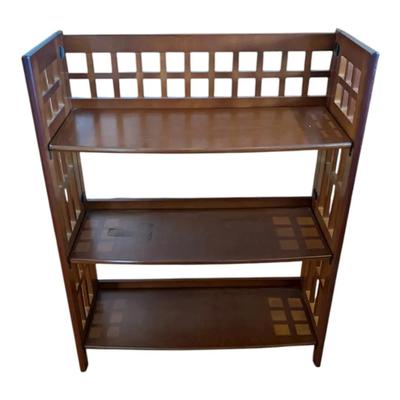 Peir 1 Imports Collapsible/Folding Wood American-Style 3 Tier Bookshelf 