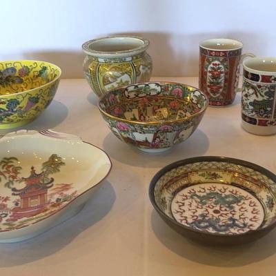 Asian Themed Painted Dishware 