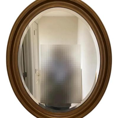 Vintage Gold Gilt Oval Mirror