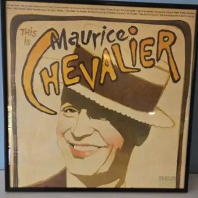 “This is Maurice Chevalier” Framed Album Cover 1960s