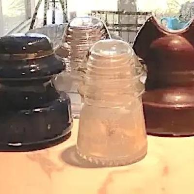 Glass & Ceramic Utility Insulators (Mid-20th Century)