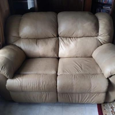 Leather Loveseat 