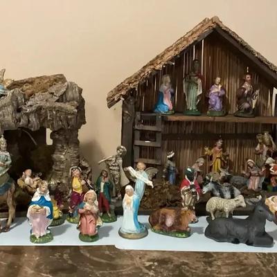 Nativity Figurines and Mangers 