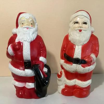 Blow Mold Santa Claus Figures – Classic Holiday Décor (1960s–1970s)