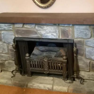 Electric Fireplace--Faux Stone 