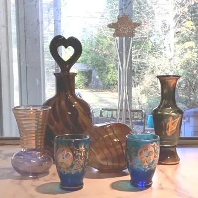 Blown Glass Space Needle & Other Decor 