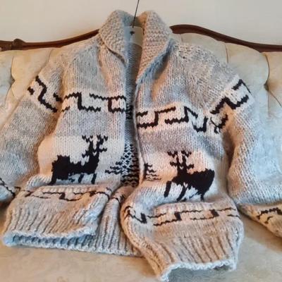 Reindeer Cowichan Knit Sweater