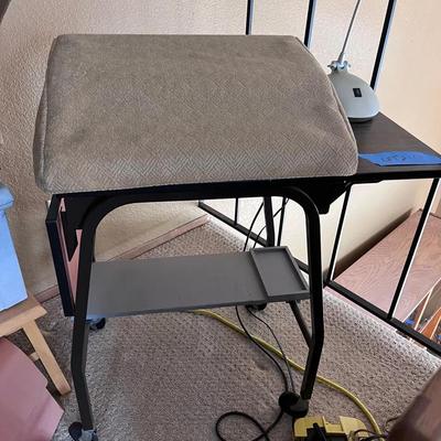 Vintage Typewriter Stand And IBM Typewriter 