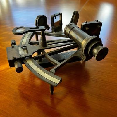 Vintage Brass Maritime Sextant – Nautical Instrument