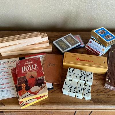 Vintage Games & Cards Collection – Dominoes, Bridge, Cribbage