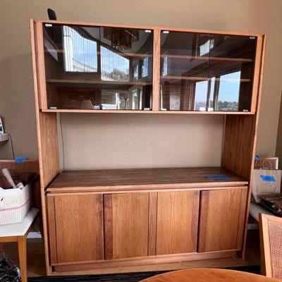 Vintage Oak China Cabinet