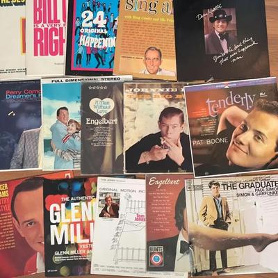 Vinyl LP Collection – Bing Crosby, Dean Martin, Pat Boone, Engelbert & More (1950s–1970s)